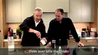 aerolatte  milk frother makes three layer caffè latte macchiato [upl. by Ittak]