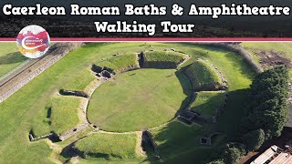 CAERLEON ROMAN BATHS amp AMPHITHEATRE WALES  Walking Tour  Pinned on Places [upl. by Davin]