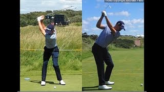 Justin Thomas golf swing  Long Iron faceon amp downtheline July 2017 [upl. by Riccardo993]