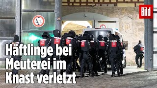 Gefängnismeuterei Polizei stürmt Knast in Thüringen  JVA Untermaßfeld [upl. by Emiolhs509]